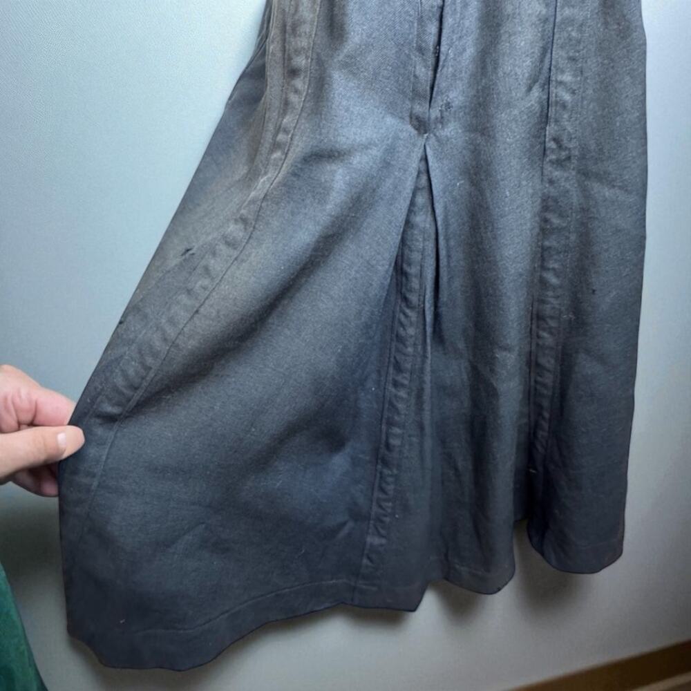 Vintage Antique Wool Edwardian Skirt Black XS Repaired Lined 1910s Handmade - Picture 4 of 7